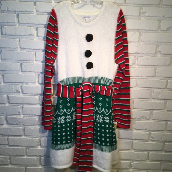 Ugly Christmas Sweater Dress Eyelash knit on top 3X - Picture 1 of 6